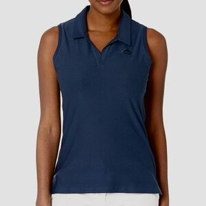 adidas Sleeveless Primegreen Golf Polo Shirt Dark Blue Women’s Size Medium